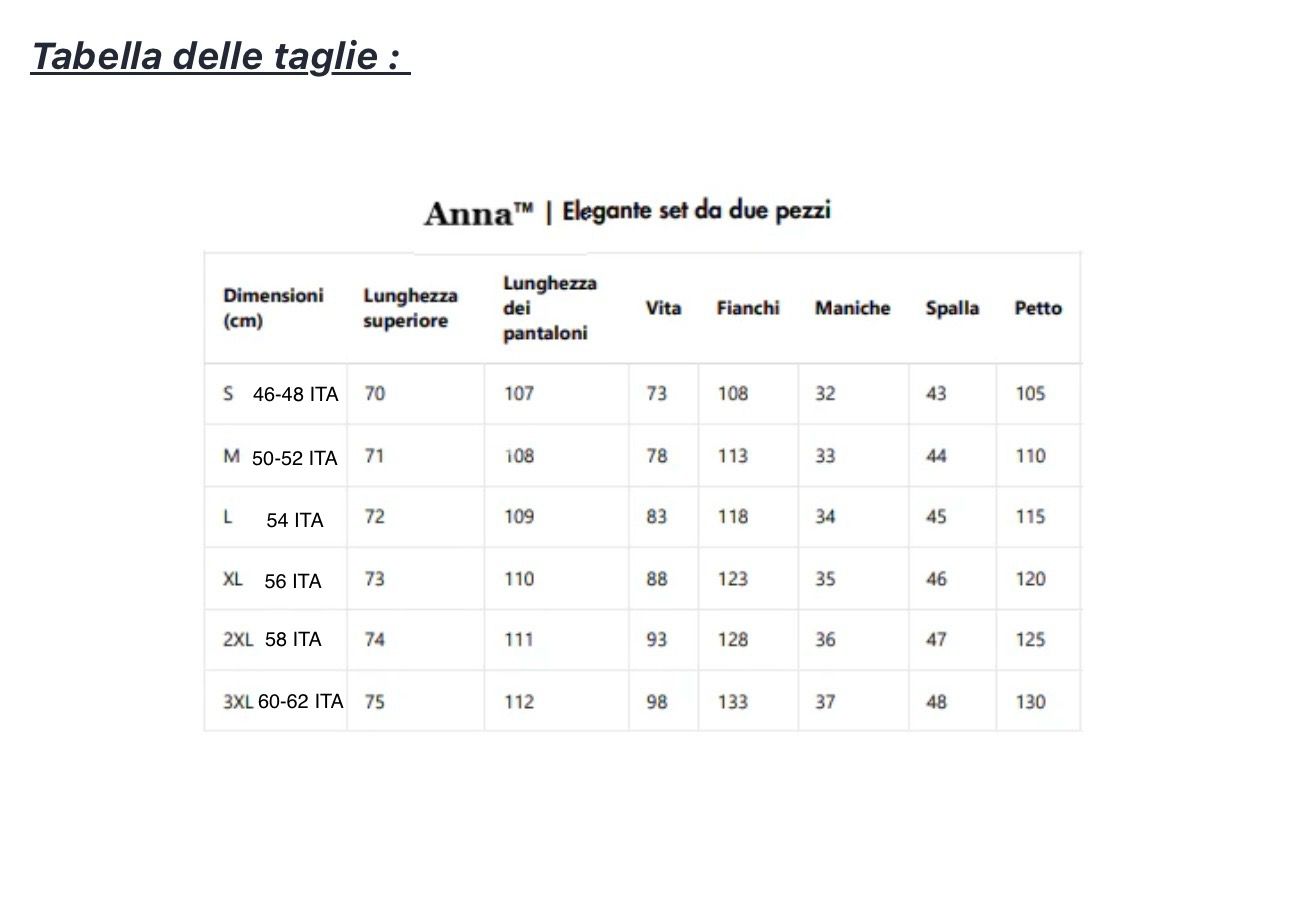 Anna™ | Elegante set da due pezzi